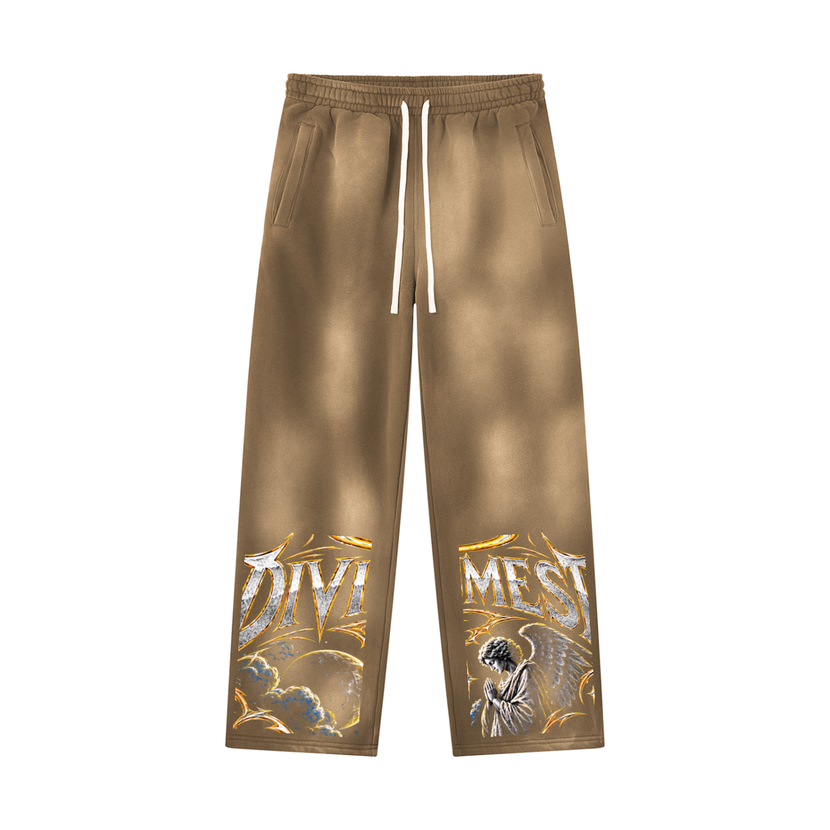 DIVINUMEST  Sunfade Wide Leg Fleece Sweatpants