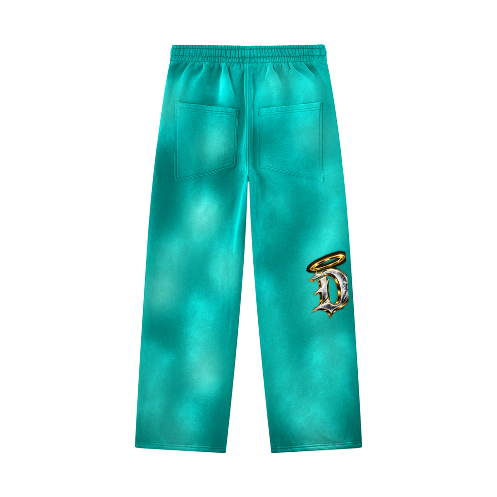 DIVINUMEST  Sunfade Wide Leg Fleece Sweatpants
