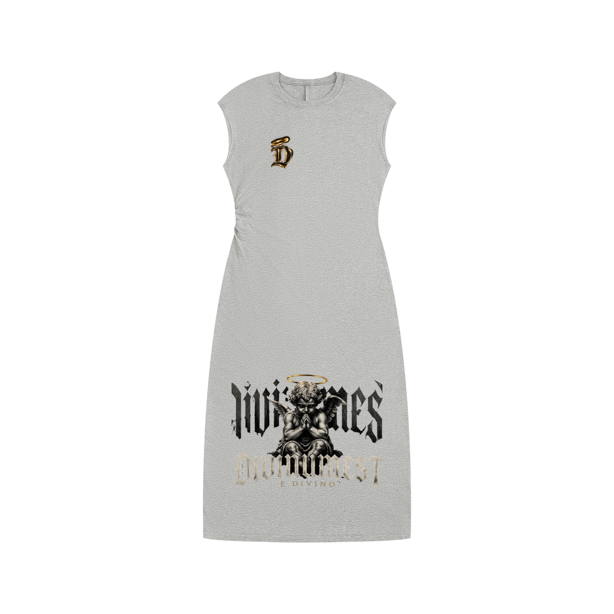 DIVINUMEST "Faithful" Ruched Sleeveless Dress