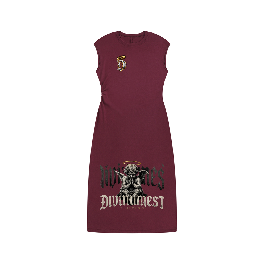 DIVINUMEST "Faithful" Ruched Sleeveless Dress