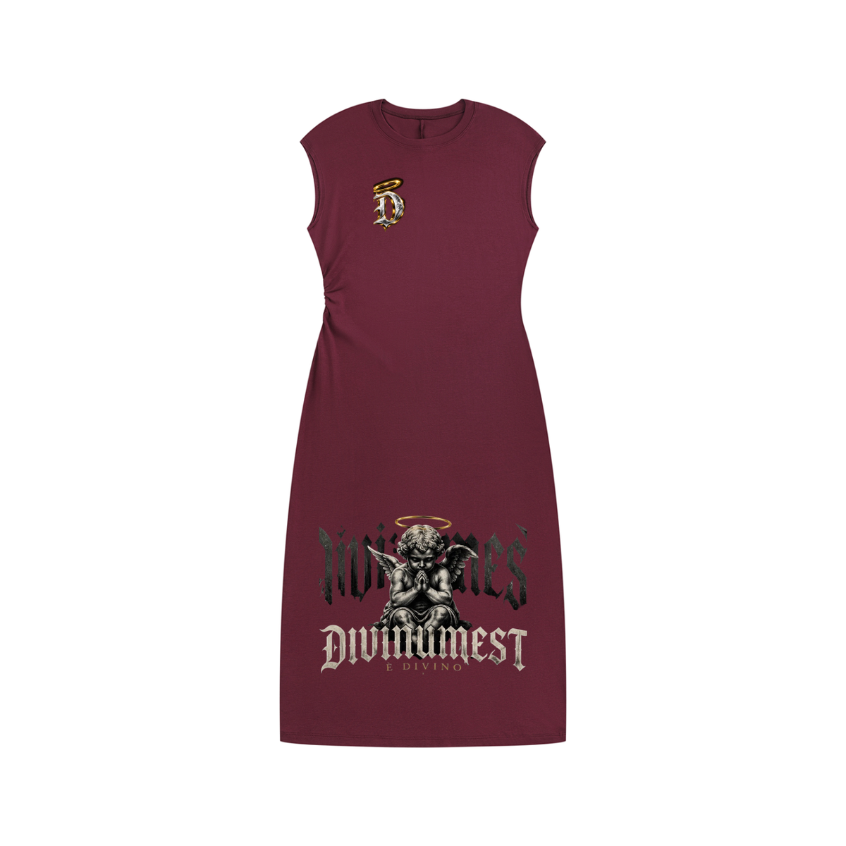 DIVINUMEST "Faithful" Ruched Sleeveless Dress