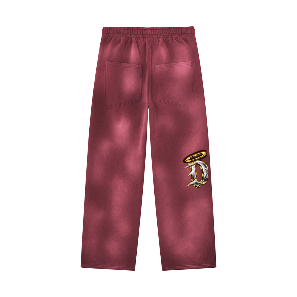 DIVINUMEST  Sunfade Wide Leg Fleece Sweatpants
