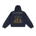 DIVINUMEST "Angel" Boxy Vintage Wash Hooded Denim Jacket