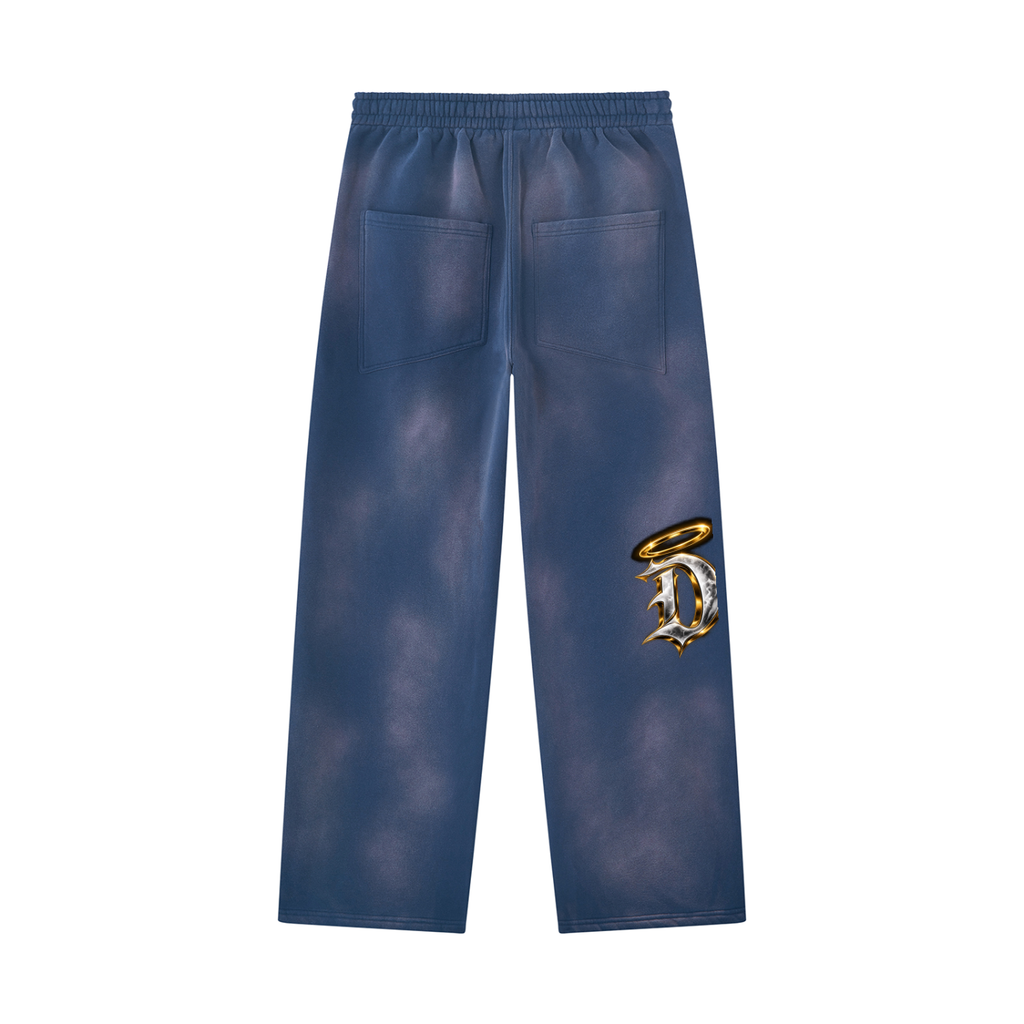 DIVINUMEST  Sunfade Wide Leg Fleece Sweatpants