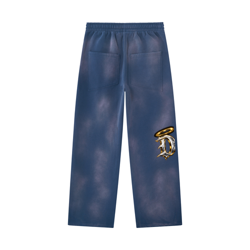 DIVINUMEST  Sunfade Wide Leg Fleece Sweatpants