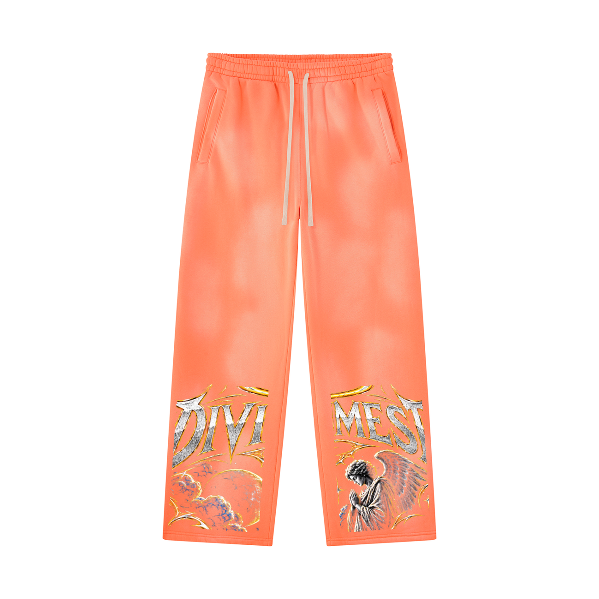 DIVINUMEST  Sunfade Wide Leg Fleece Sweatpants