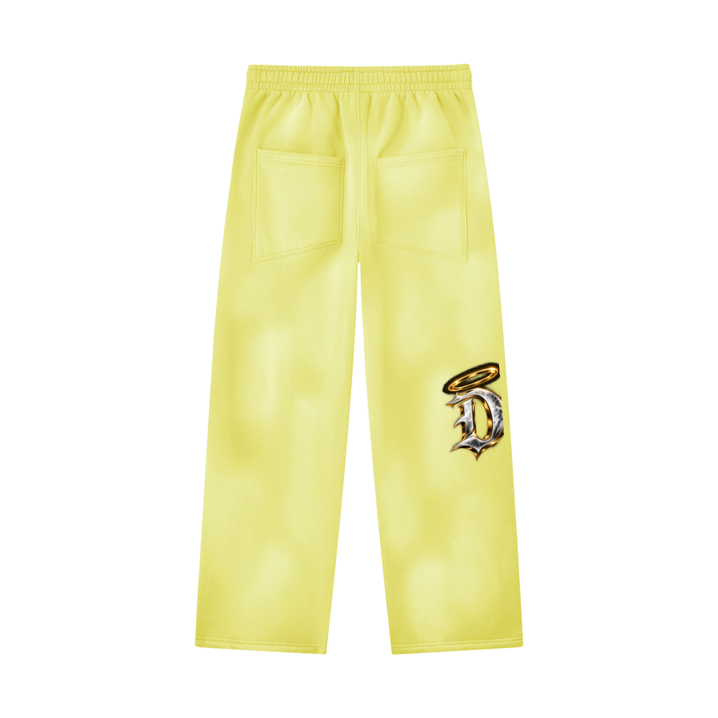 DIVINUMEST  Sunfade Wide Leg Fleece Sweatpants