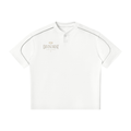 DIVINUMEST Baby Angel Oversized Piping Henley T-Shirt